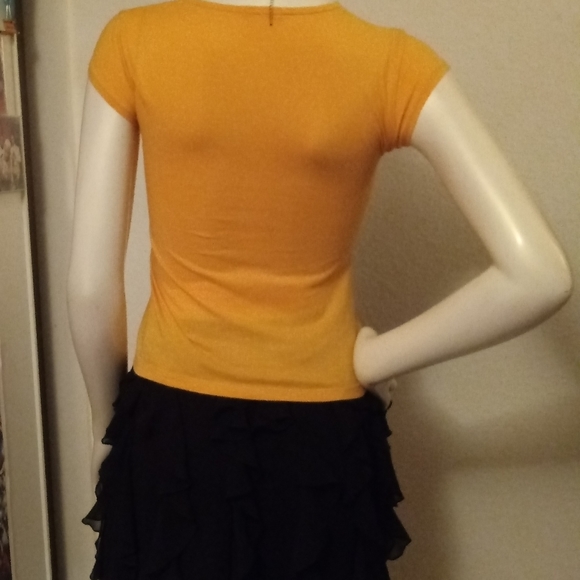 Gold/Blue Butterfly tee - Picture 5 of 10